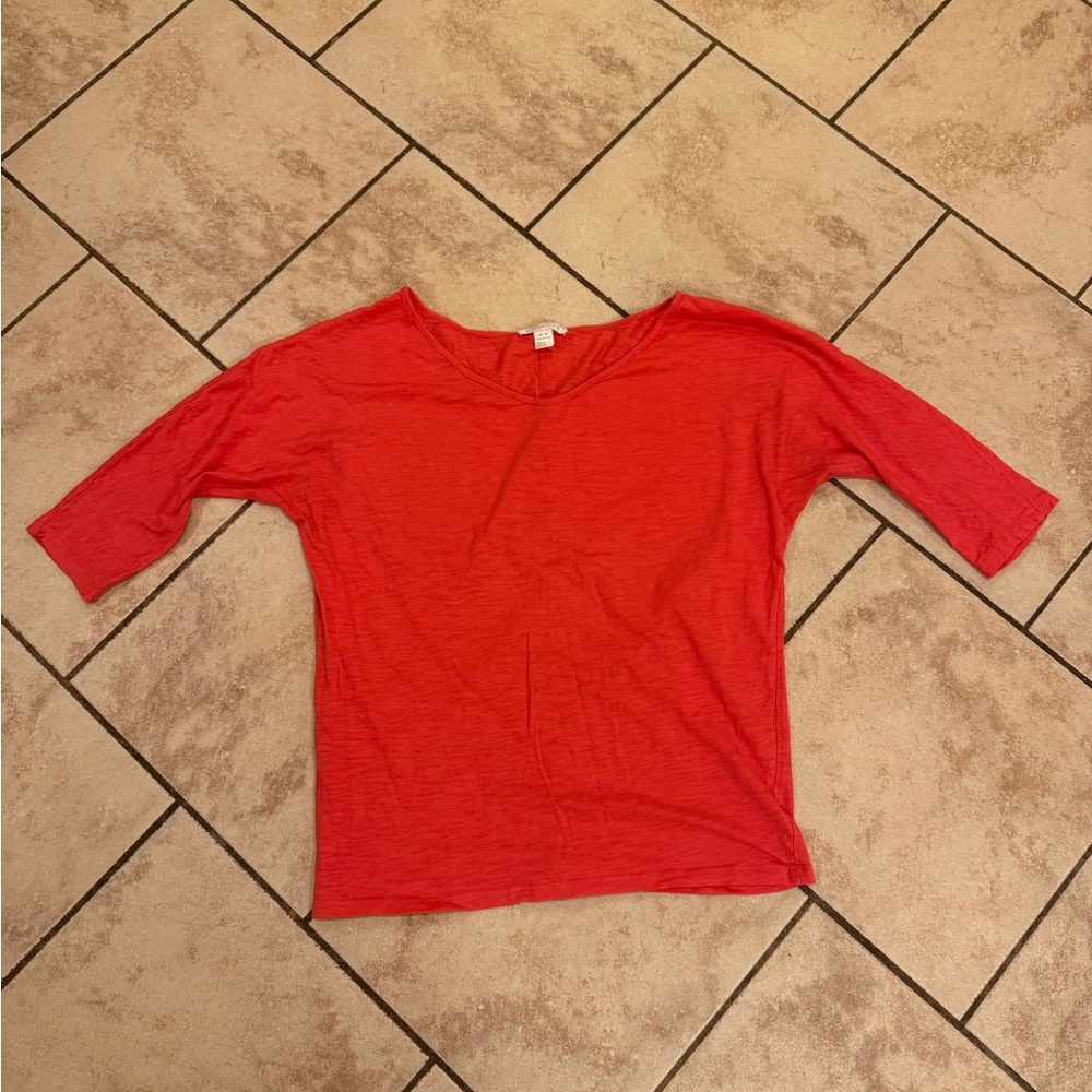 Promod Vibrant Red V-Neck Top